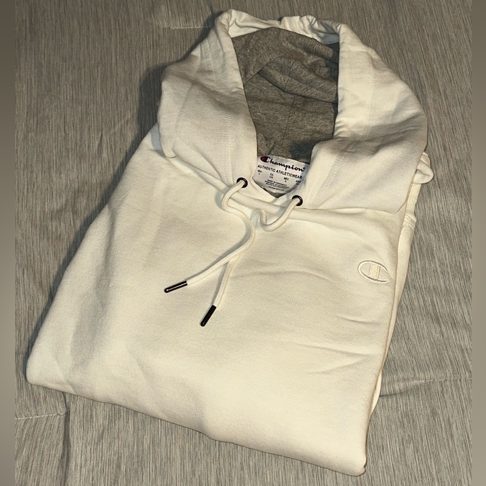 Men’s Champion Hoodie - White - Size Large - New Without Tags